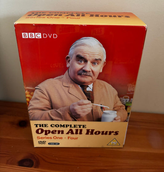 The Complete Open All Hours - Series One to Four (1976) DVD boxset, a classic British comedy treasure.