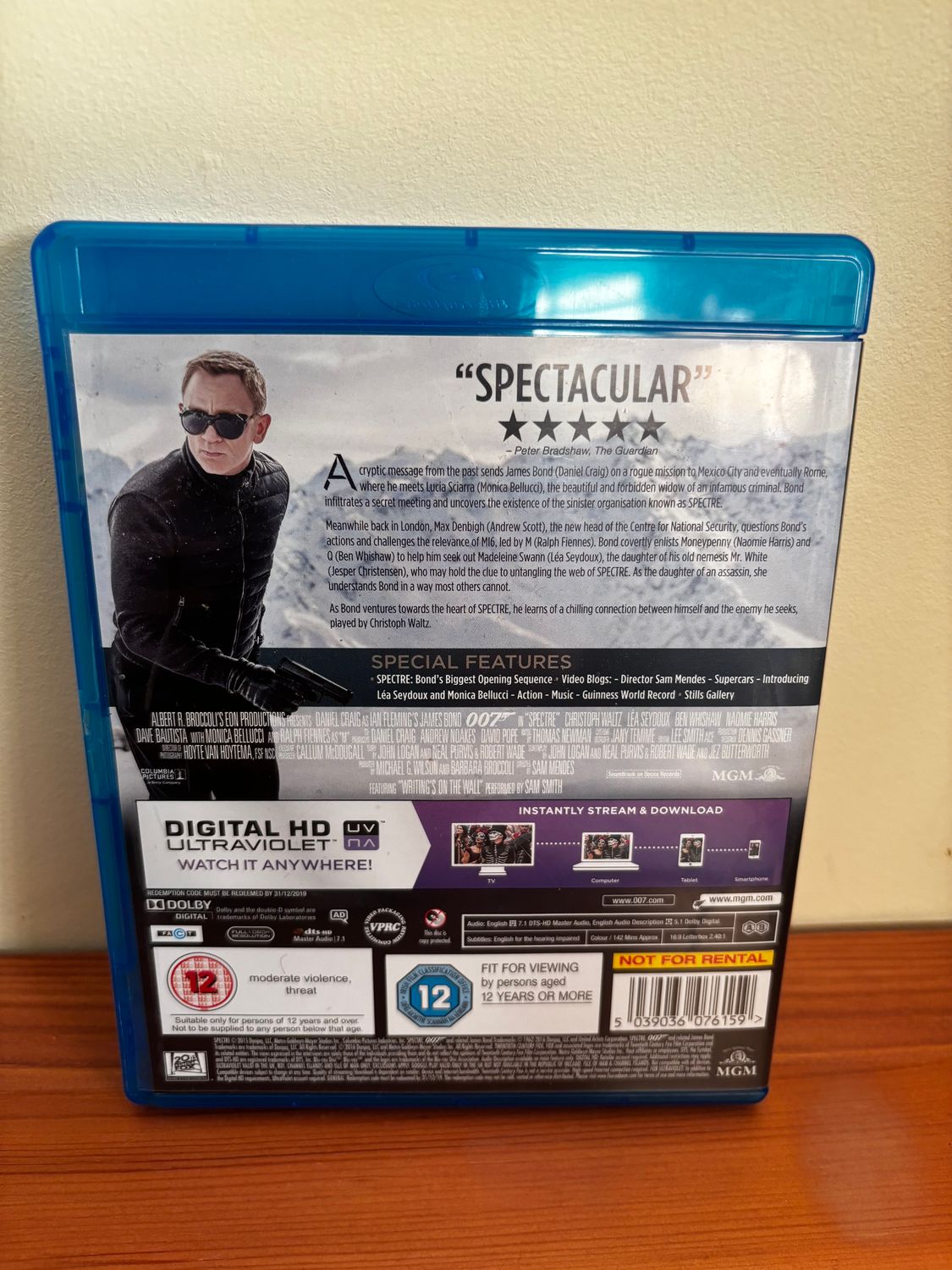 Spectre [Blu-ray] [2015] showcases Daniel Craig in the thrilling 24th James Bond film, now available at your favourite store.
