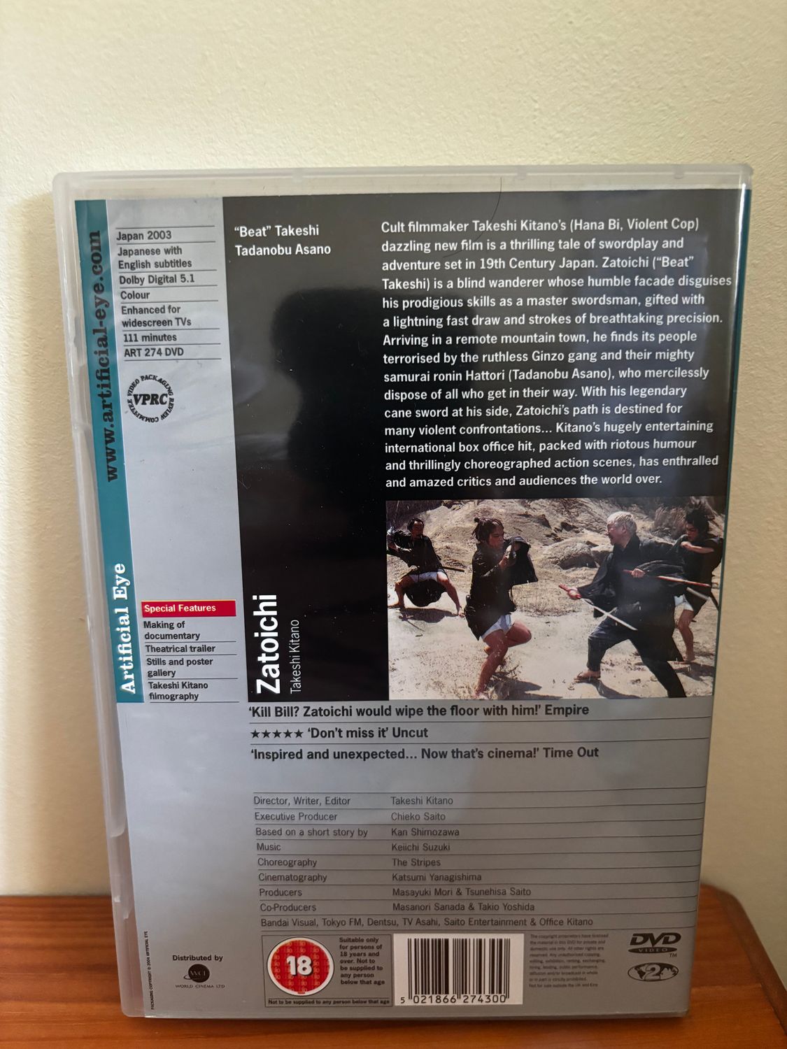 Zatoichi (DVD) Artificial Eye showcases thrilling action and adventure from director Takeshi Kitano. Preloved edition available.