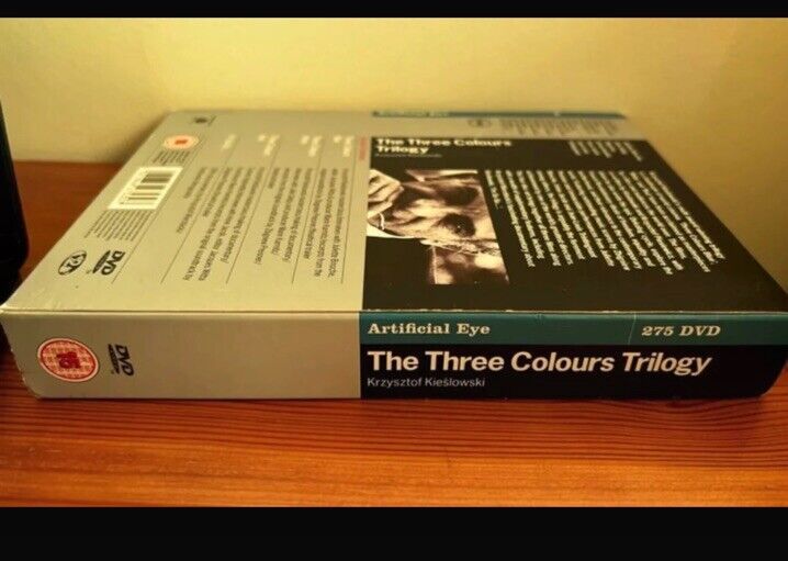 Three Colours Trilogy (Box Set) (DVD) showcases Kieslowski's acclaimed films exploring liberty, equality, and fraternity.