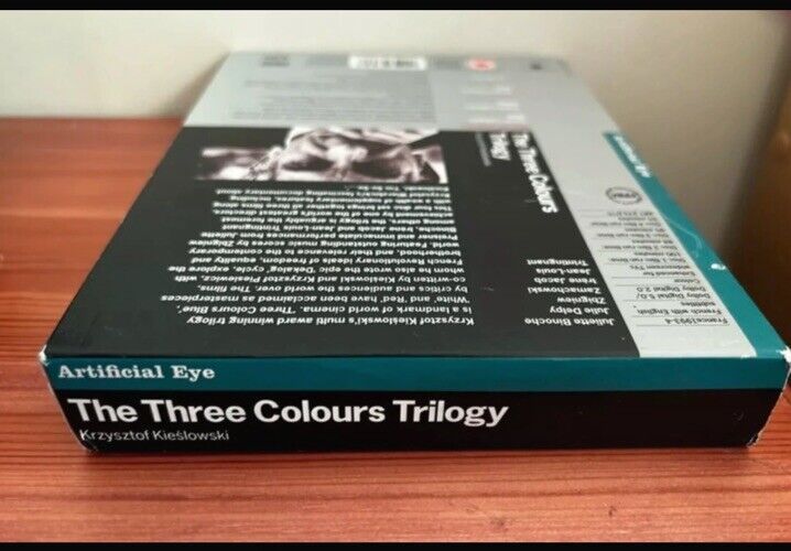 Three Colours Trilogy (Box Set) (DVD) by Artificial Eye showcasing Krzysztof Kieslowski's cinematic masterpieces.