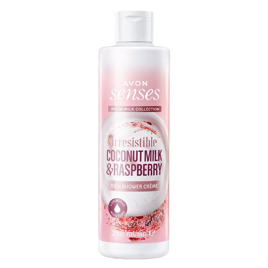 Avon Senses Irresistible Coconut Milk And Raspberry Shower Creme 250mil