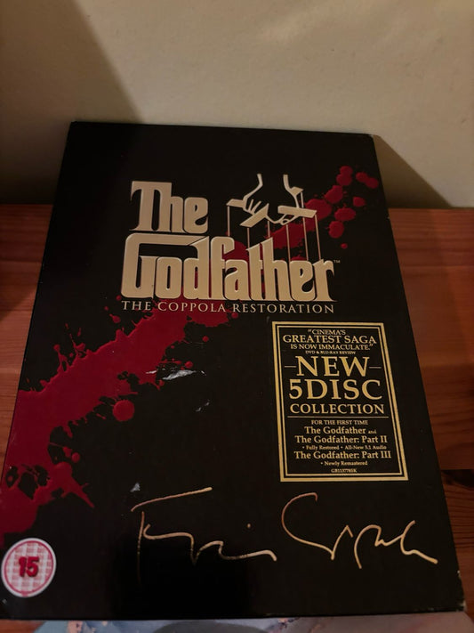 THE GODFATHER Films 1-4 (DVD) Box Set showcases the iconic saga, perfect for collectors and fans alike.