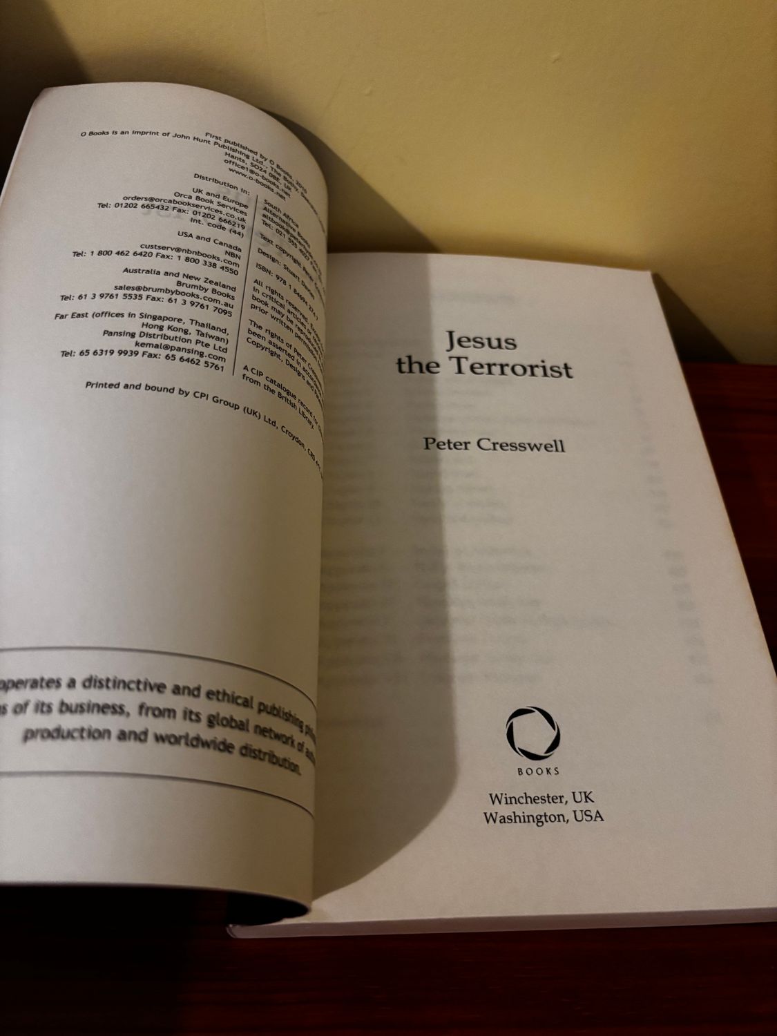 "Jesus the Terrorist by Peter Cresswell [Paperback] highlights a provocative view on religion and politics."