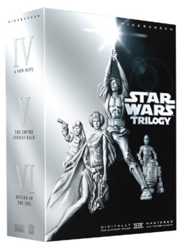 Star Wars Trilogy: Episodes IV, V and VI DVD (2006) Mark Hamill, Lucas (DIR) showcases iconic characters in a classic box set.