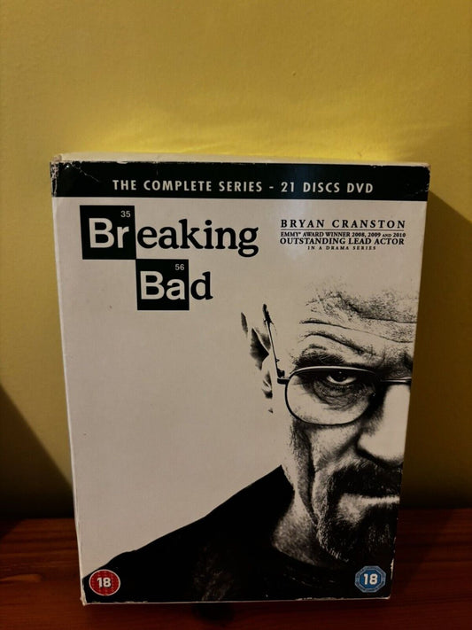 Breaking Bad: The Complete Series [18] DVD Box Set featuring 21 discs, a thrilling collection for fans of the show.