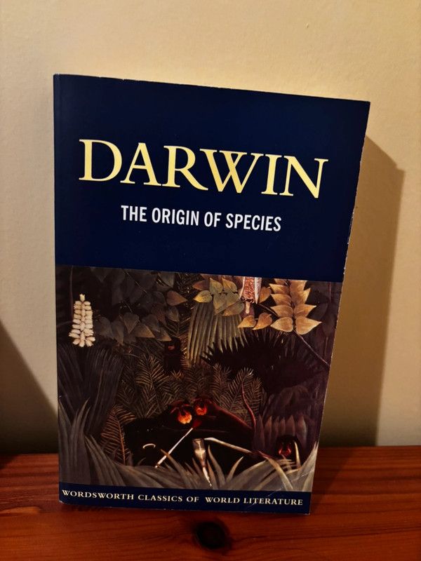 Preloved paperback edition of The Origin of Species (Classics of World Literature) by Darwin, published by Wordsworth Editions.
