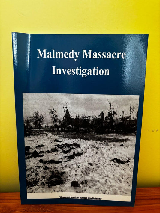 Malmedy Massacre Investigation Paperback showcases a historical account of the tragic event and its aftermath.