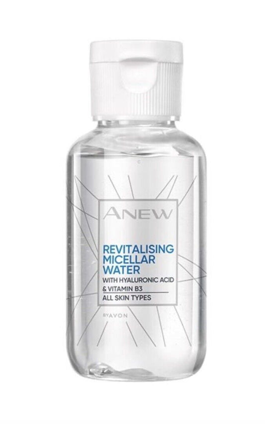 Avon Anew Revitalising Micellar Water Trial Size - 50ml offers gentle cleansing for all skin types. Perfect for on-the-go.