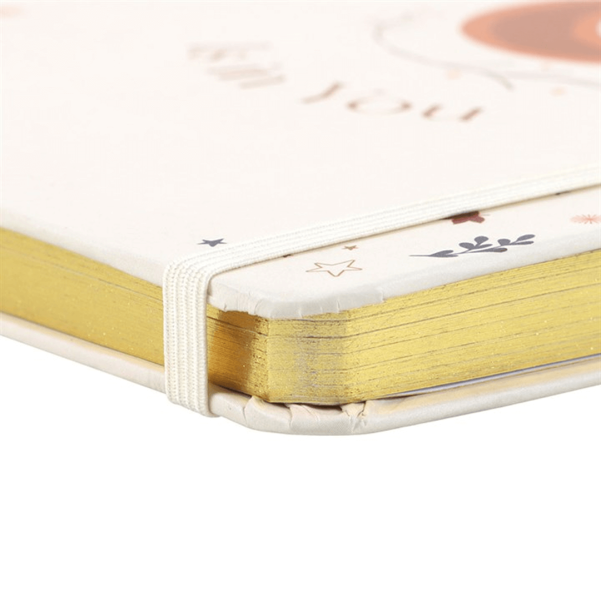 The Magic Is In You A5 Notebook for Writers Artists Dreamers with gold edges and elastic band.