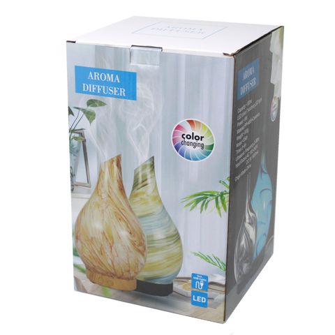Ibiza Atomiser - Infinity Lights - USB - Colour Change aroma diffuser box showcasing its elegant design and features.
