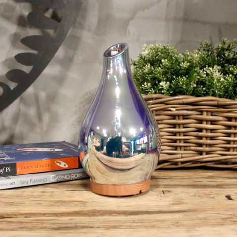 Shiny Ibiza Atomiser - Infinity Lights - USB - Colour Change on wooden surface, perfect for creating fragrant mist.