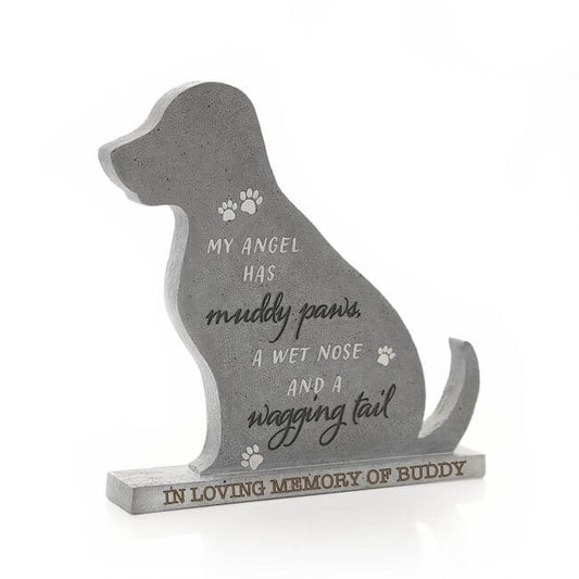 Personalised Dog Memorial Stone Rainbow Bridge Garden Tribute