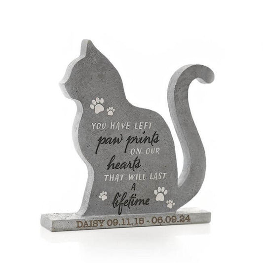 Personalised Cat Memorial Stone Rainbow Bridge Garden Tribute