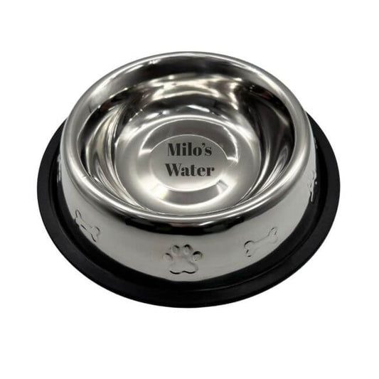 Personalised Anti Skid Pet Bowl Stainless Steel