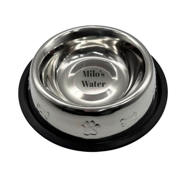Personalised Anti Skid Pet Bowl Stainless Steel