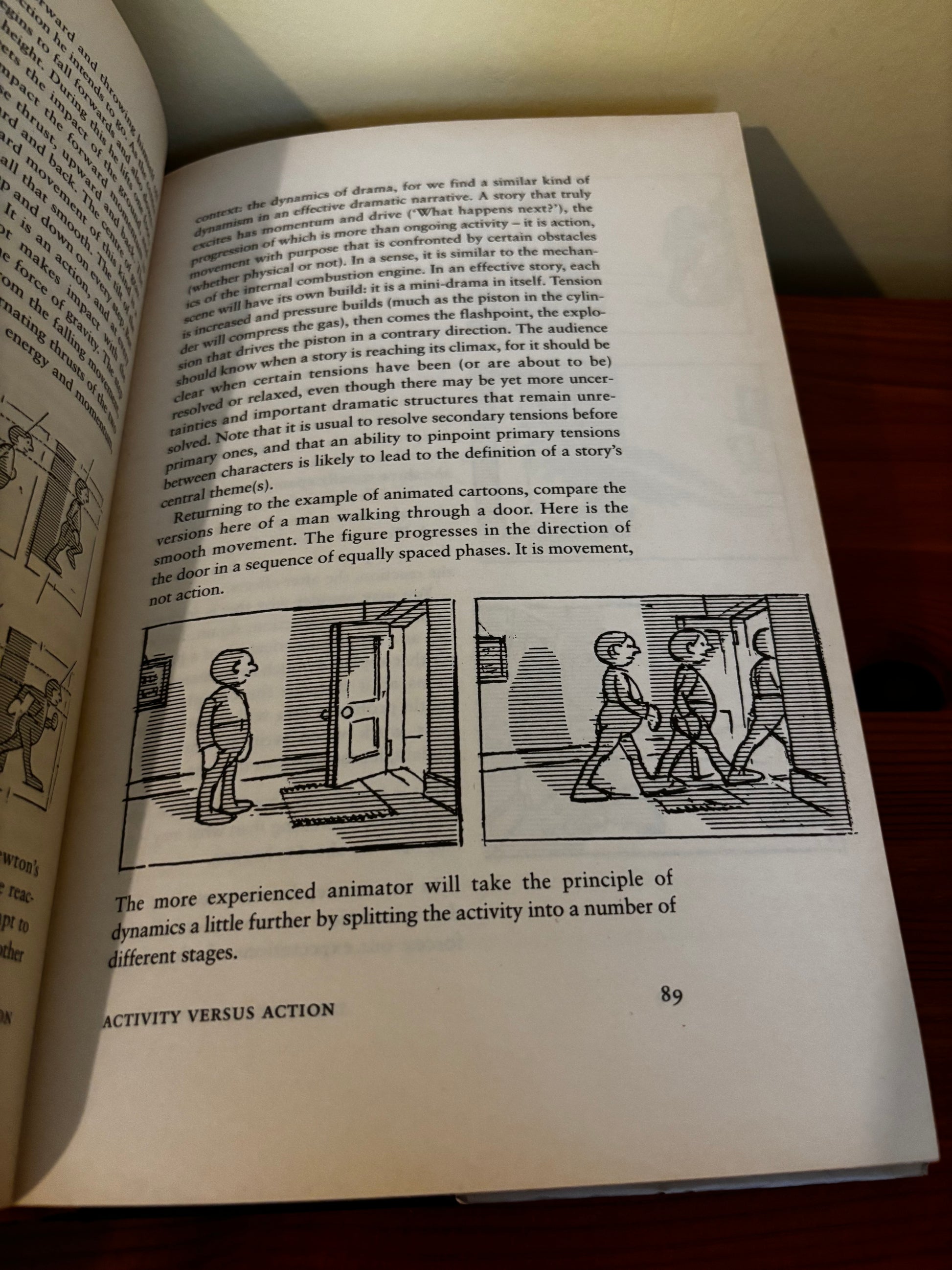 Detailed illustration from "On Film-making by Alexander Mackendrick (Paperback, 2006)," showcasing animation principles.