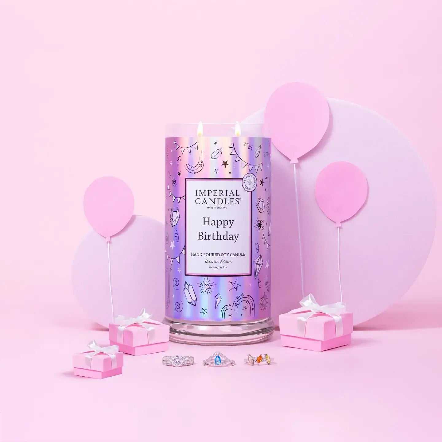 Imperial Candles Happy Birthday Jewel Candle (Earrings)