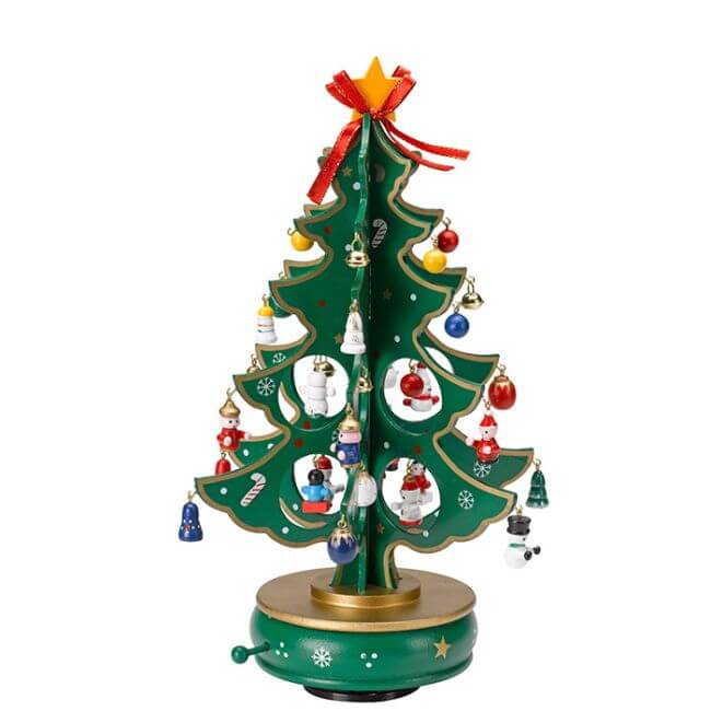Musical Spinning Christmas Tree with 28 Decorations