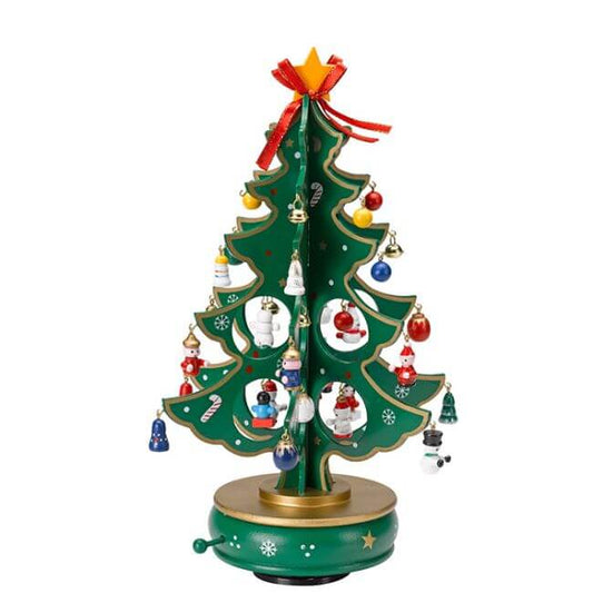 Musical Spinning Christmas Tree with 28 Decorations