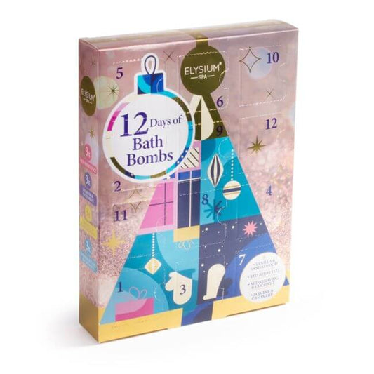 Christmas Bath Bomb Gift Set with 12 Vegan Bath Bombs
