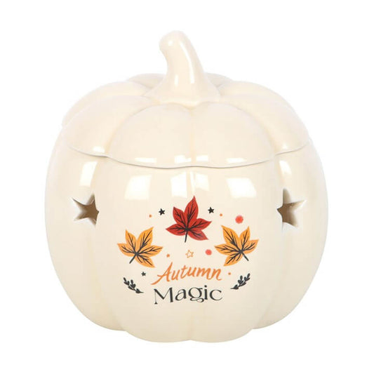 Charming Autumn Magic Pumpkin Oil Burner, perfect for autumn evenings and seasonal fragrances in your home.