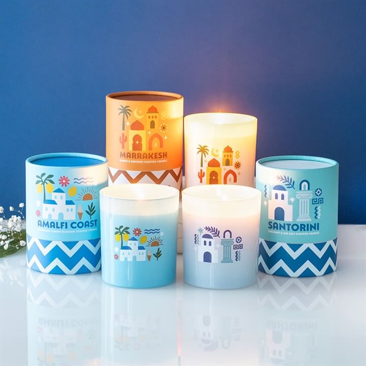Santorini Coconut & Sea Salt Glass Candle