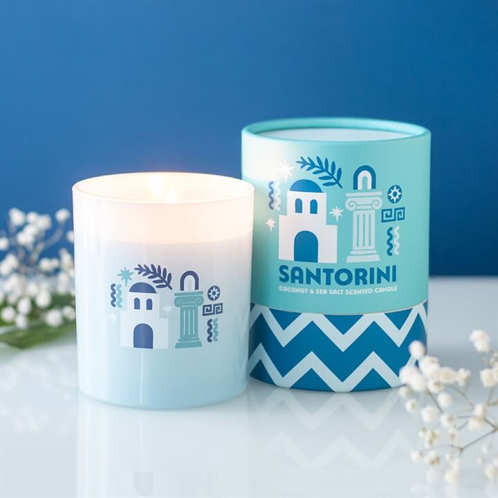 Santorini Coconut & Sea Salt Glass Candle