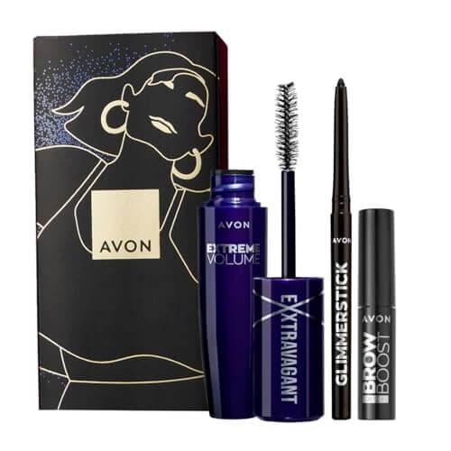 Avon Exxtravert Lash and Brow Gift Set - Mascara Glimmerstick Brow Boost for fierce lashes and brows.