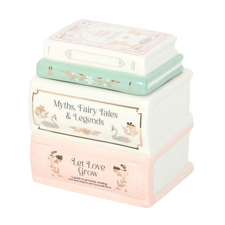 Book Stack Wax & Oil Burner