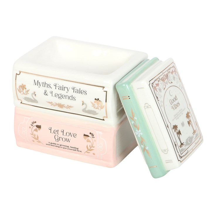 Book Stack Wax & Oil Burner