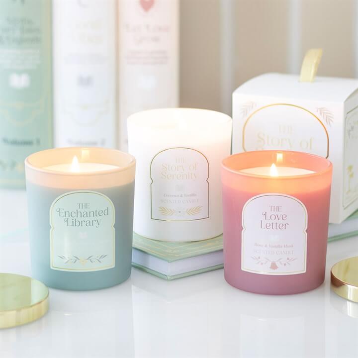 The Enchanted Library Leather, Patchouli & Amber Candle