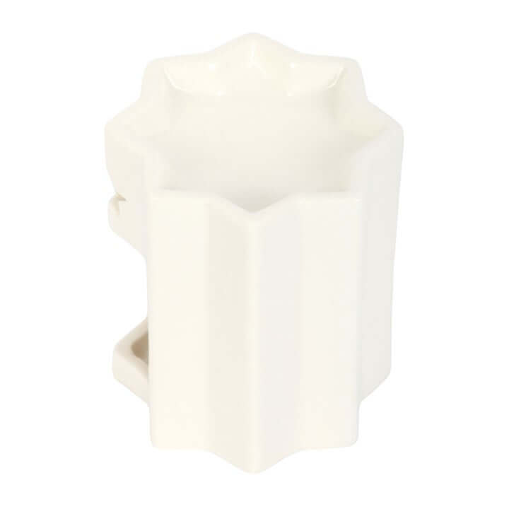 White Star Shaped Oil Burner For Fragrance Oil Decorative Tea Light Holder And Gift Idea