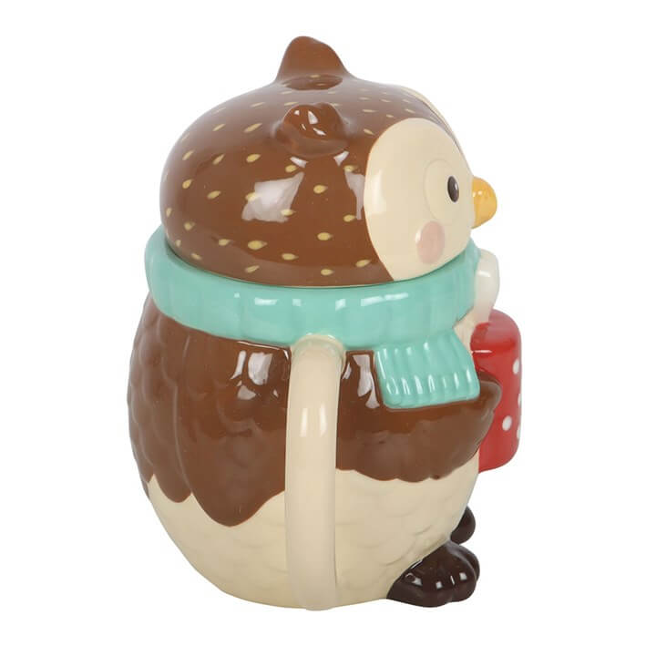 Oliver Owl Ceramic Lidded Mug