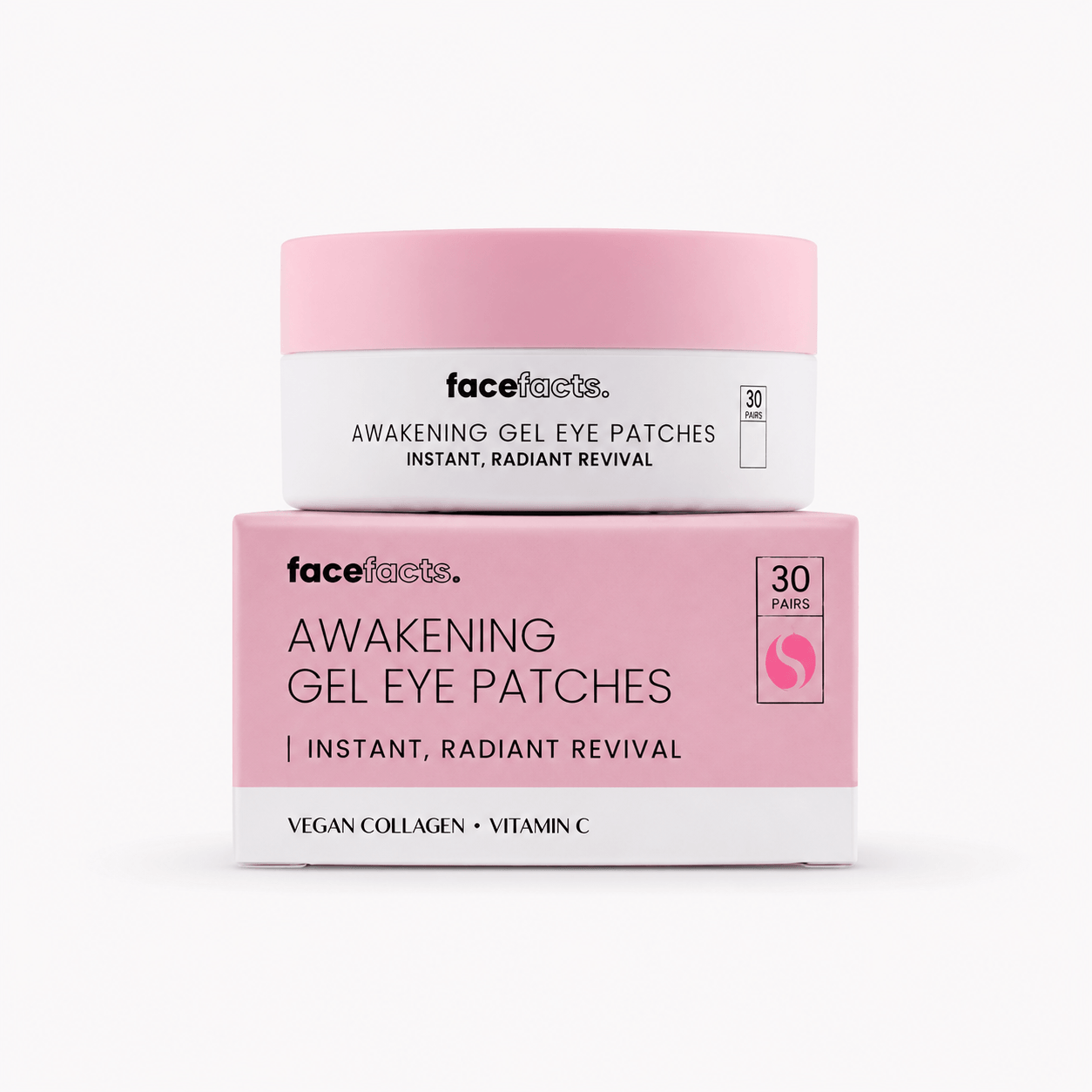 Collagen Eye Patches 30 Pairs Vegan Under Eye Gel Patches with Vitamin C