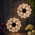 Solar Lotus Flower Garden Lights Set of 2 1