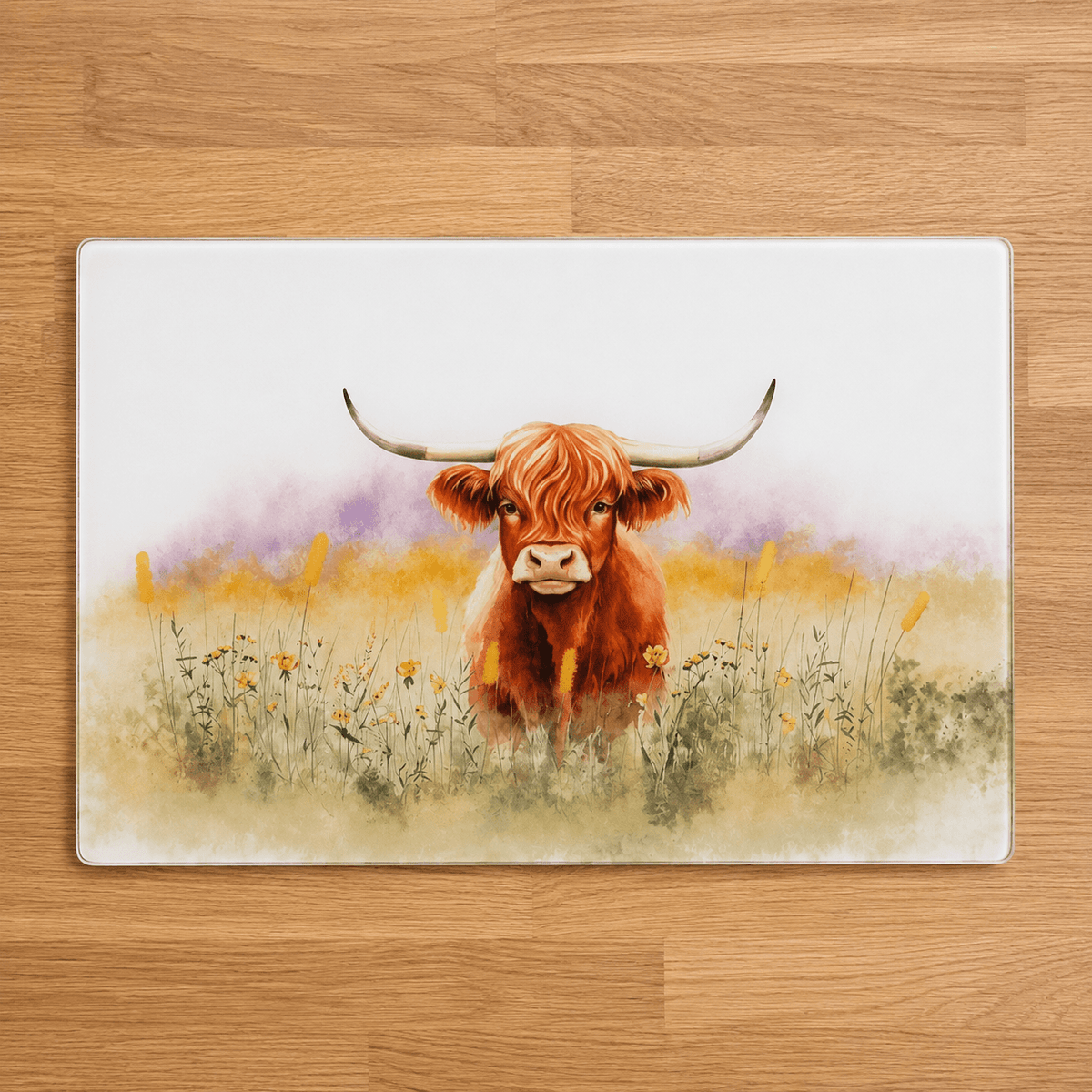 Highland Cow Glass Worktop Saver