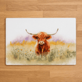 Highland Cow Glass Worktop Saver 37 x 27cm 1