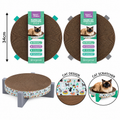Cat Scratcher with Catnip – Raised Round Scratch Pad 1