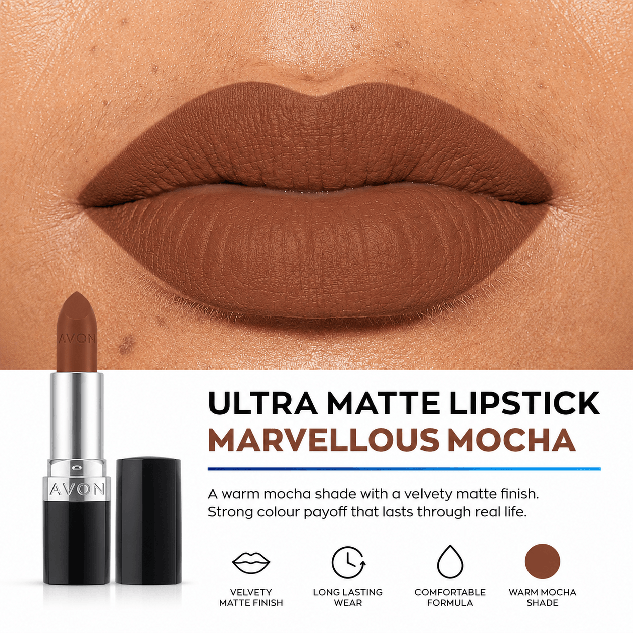 Avon Ultra Matte Lipstick Marvellous Mocha