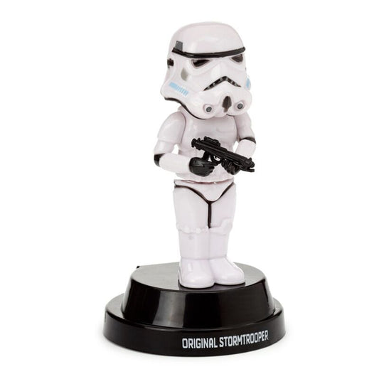 Solar Pal Original Stormtrooper figurine on a black circular base, holding a blaster.