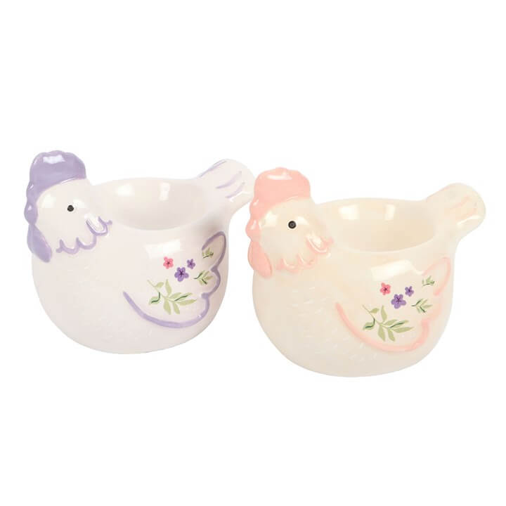 🐔 Set of 2 Hen Shaped Egg Cups