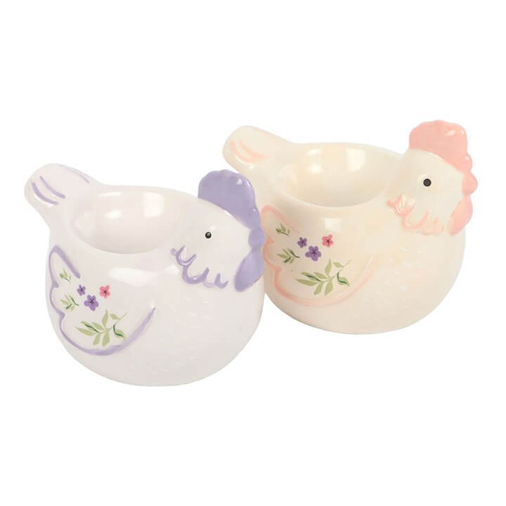 🐔 Set of 2 Hen Shaped Egg Cups