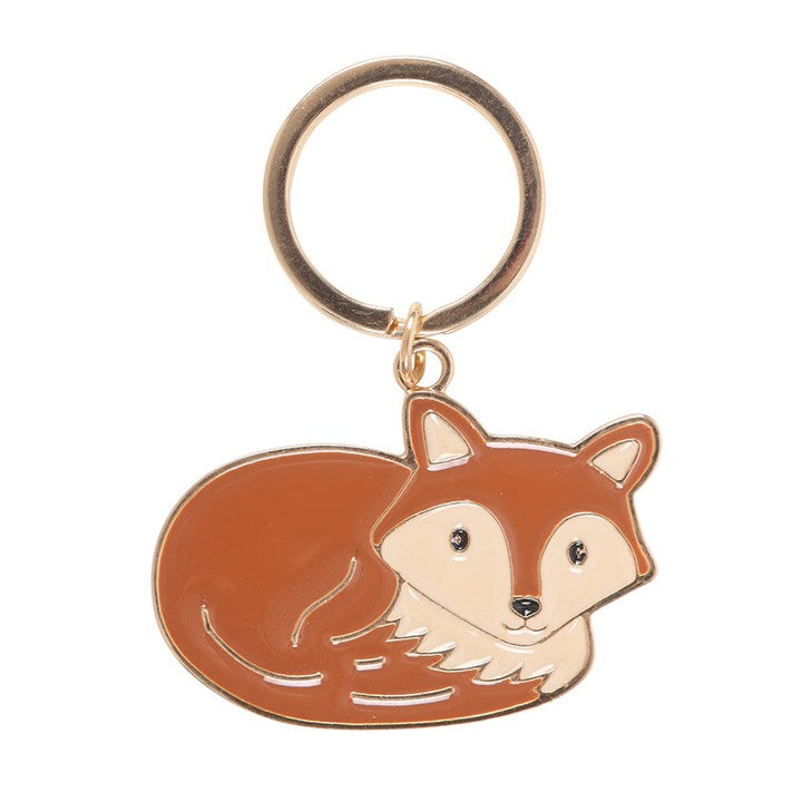 Freddie Fox Keyring features a charming enamel fox design, perfect for keys or as a lovely gift accessory.