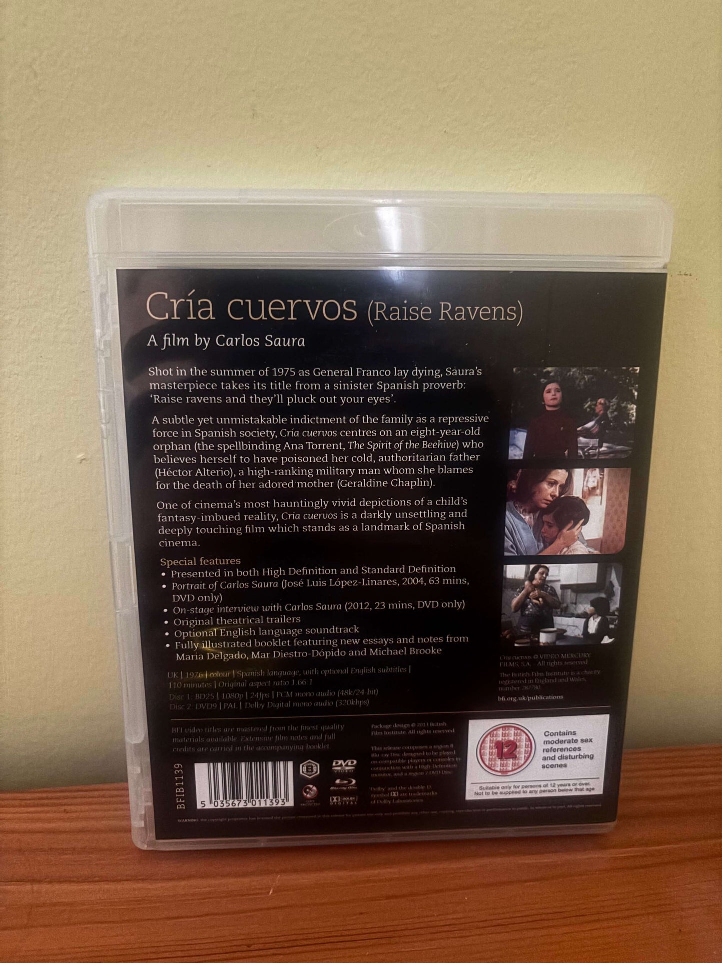Cría Cuervos (1976) DVD & Blu-ray BFI Region 2 & B Dual Format