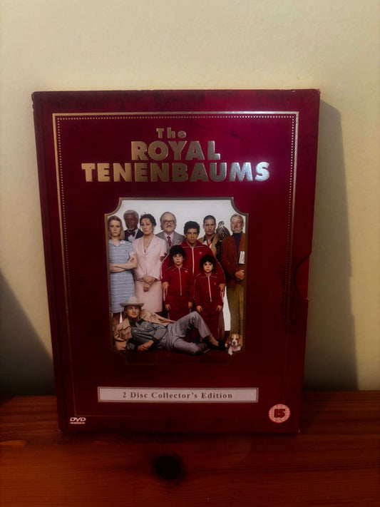 DVD box set of 'The Royal Tenenbaums' with a group photo on a plain background