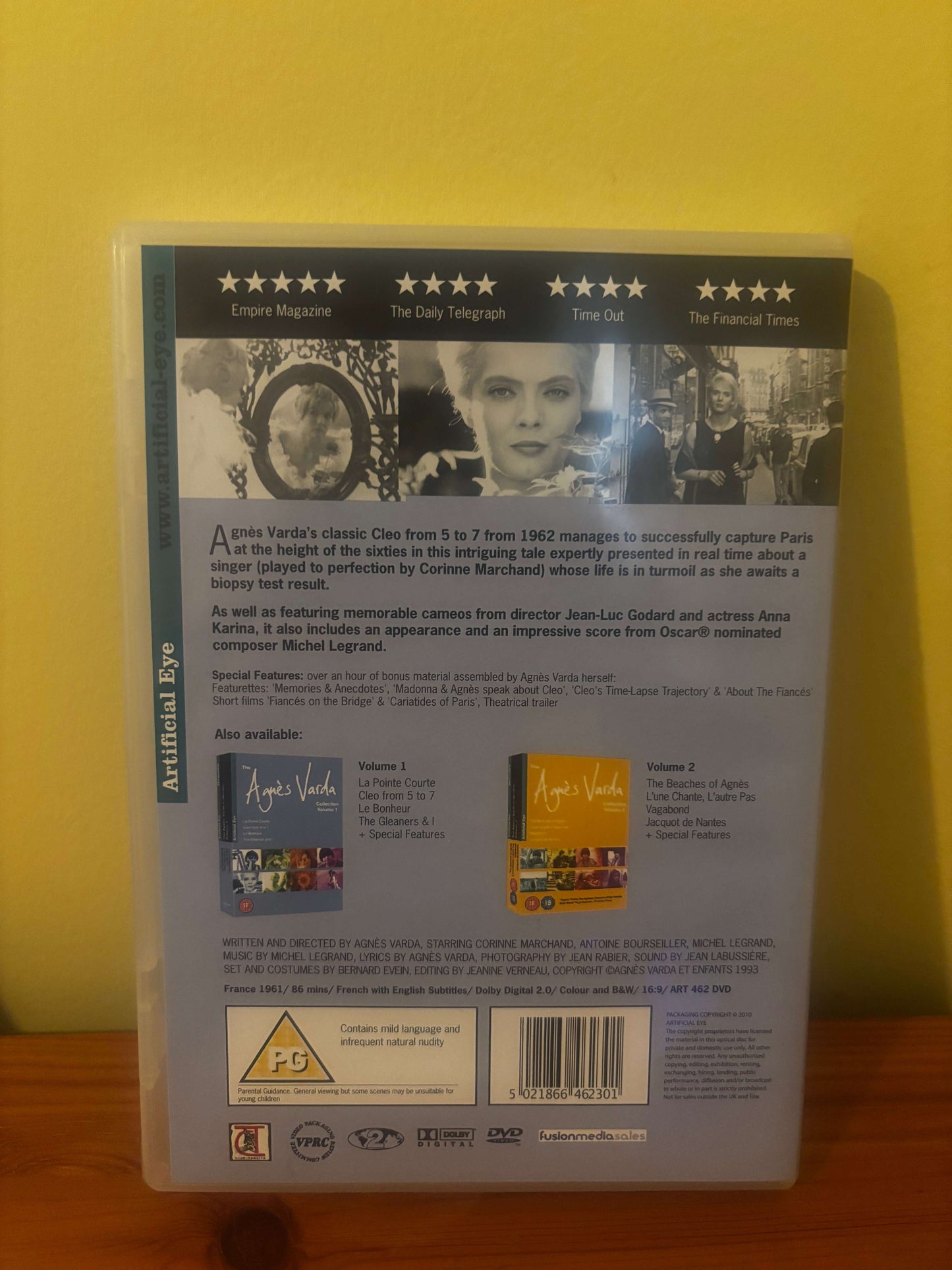 Cléo from 5 to 7 (1962) DVD Artificial Eye Region 2