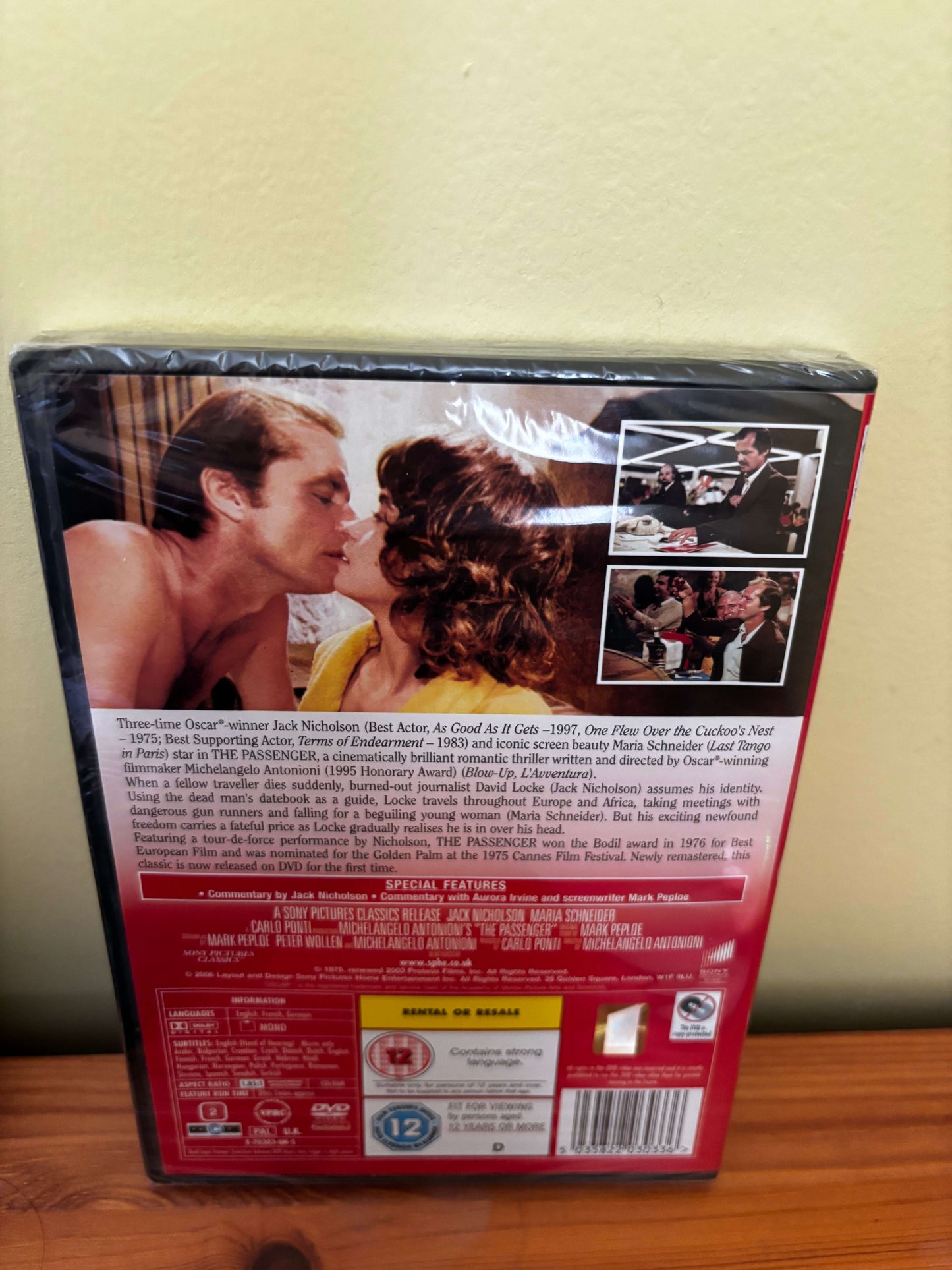 The Passenger DVD 2006 Jack Nicholson Michelangelo Antonioni