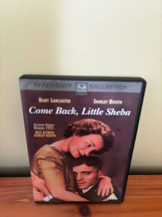 DVD cover of 'Come Back, Little Sheba' with a couple on the cover against a beige wall.