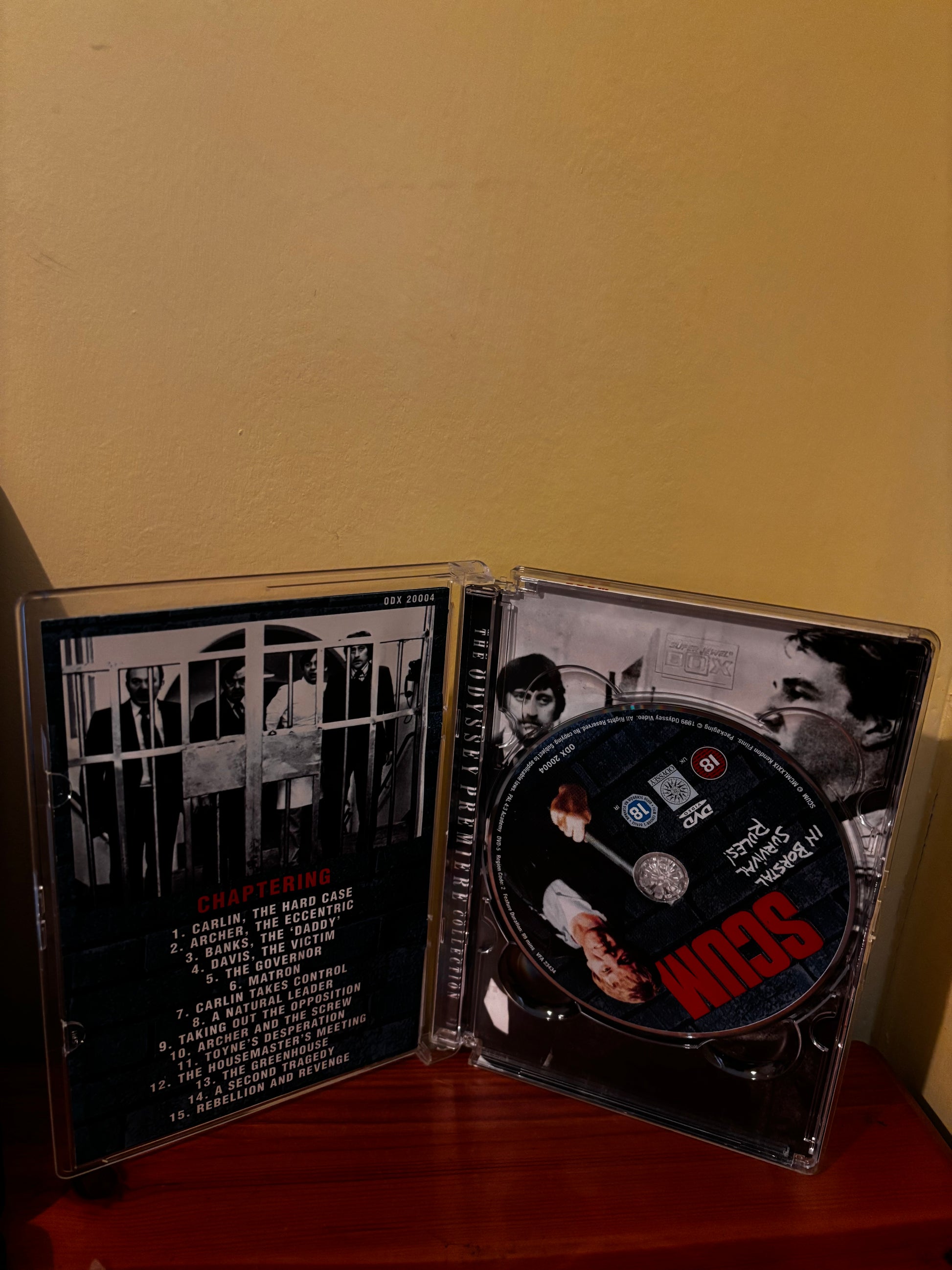 Scum DVD - Ray Winstone 1979 Controversial British Drama Uncut Odyssey Collection with case art and disc.